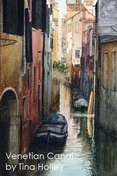 Veetian Canal. Watercolour painting by Tina Holley